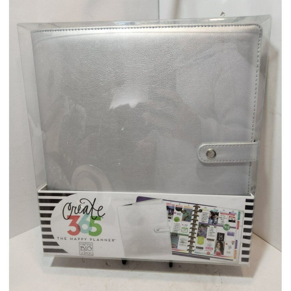 Me & My Big Ideas Create 365 Happy Planner Big Deluxe Planner Cover Silver NIB